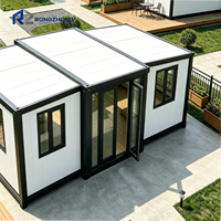 Maison conteneur avec porte vitrée, unité de logement pour séjour à la maison, camping, bureau temporaire