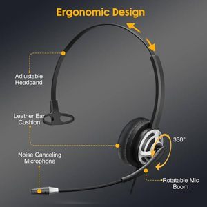 Auriculares de gama alta ENC UC con cancelación de ruido, centro de llamadas, auriculares USB que funcionan con Microsoft Teams y <span class=keywords><strong>Skype</strong></span> <span class=keywords><strong>for</strong></span> <span class=keywords><strong>Business</strong></span> - Product Image 3