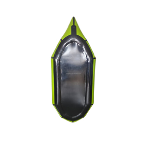 Packraft gonflable en TPU vert pour une personne, kayak de randonnée pour les lacs, les rivières et la dérive - Product Image 3
