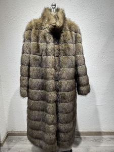 <span class=keywords><strong>Manteau</strong></span> long en fausse fourrure pour <span class=keywords><strong>femme</strong></span>, <span class=keywords><strong>manteau</strong></span> maxi de luxe en fausse fourrure de renard à col montant, vêtement d'extérieur chaud et moelleux pour l'hiver - Product Image 4