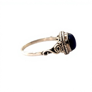 925 Sterling Silver Oval <b>Lapis</b> Gemstone Dainty Bezel Gemstone All Size <b>Ring</b> Wholesale Jewelry <b>Ring</b> - Product Image 4