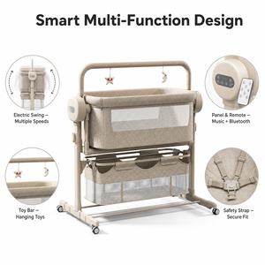 GEEN Lit bébé évolutif, berceau à bascule mobile pour bébé, lit de couchage / Vente en gros de lits bébé 3-en-1 pour nouveau-nés - Product Image 2
