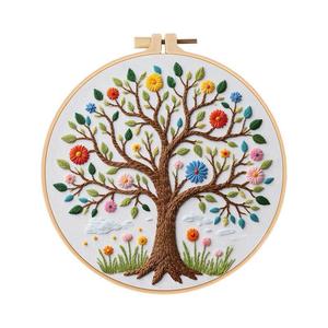 Nuevo paquete <span class=keywords><strong>de</strong></span> <span class=keywords><strong>libros</strong></span> Kit Diy Material <span class=keywords><strong>de</strong></span> bordado hecho a mano con árbol Flor Mariposa Manual en inglés - Product Image 5