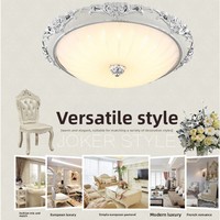 Plafonnier LED moderne et simple avec couvercle en verre, télécommande pour chambre à coucher, salon, balcon, couloir