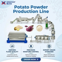 Ligne de production de flocons de pommes de terre personnalisée, capacité 2000 kg, machine à fabriquer de la poudre de pommes de terre avec échangeur de chaleur