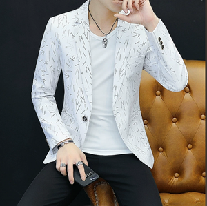 Blazer para <span class=keywords><strong>Hombre</strong></span> Tallas M-3XL, Estilo Moderno para <span class=keywords><strong>Primavera</strong></span> y <span class=keywords><strong>Verano</strong></span>, <span class=keywords><strong>Chaqueta</strong></span> de Traje para <span class=keywords><strong>Hombre</strong></span>, Elegante, Brillante, con Estampado, Corte Ajustado - Product Image 6