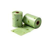 Sacs à déjections canines compostables, biodégradables, avec soufflet de fond, marque XCBIO, imprimés flexographiques, logo personnalisé, PBAT+PLA+Maïs