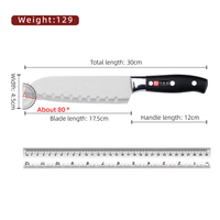 Beginners Santoku-mes 30Cr13 roestvrij staal keukenmes traditionele stijl lichtgewicht voor groenten en vlees