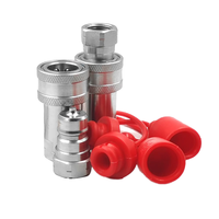 Raccords rapides bidirectionnels GUTE 3/8 pouce NPT pour tracteur compact, hydraulique, 3ème fonction, jusqu'à 5000 PSI