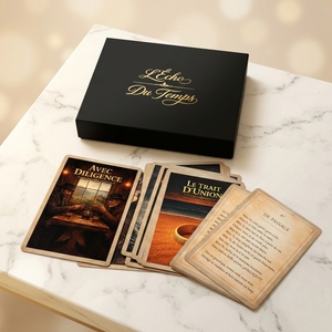 Boîte d'emballage personnalisée en carton écologique pour jeu de cartes de <span class=keywords><strong>tarot</strong></span>, boîte cadeau rigide magnétique, estampage à chaud or, ensemble de cartes oracle, OEM - Product Image 1
