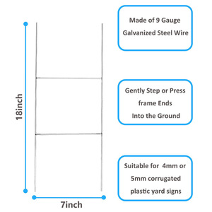 Poste de Señalización Metálico en Forma de H, Lámina de Plástico Corrugado PP, Compatible con Señalización Transfronteriza, Superventas - Product Image 6
