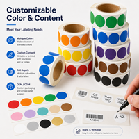 Étiquettes autocollantes personnalisées pour codage couleur, points adhésifs en papier couché pour marquage des stocks et des matériaux, OEM US