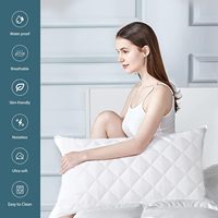 Oreillers de lit de collection hôtelière taille Queen Luxe 100% coton Tissu doux Oreiller pour dormeurs sur le côté et sur le dos