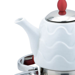 Pot supérieur en acier inoxydable et émail, porcelaine rose, Samovar <span class=keywords><strong>russe</strong></span> - Product Image 5