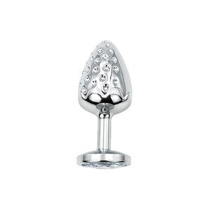Juego de Tapones Anales de Lujo de Aleación de Aluminio Plateado, 3 Tamaños, Tapón Anal de Fresa con Diamantes de Imitación, Juguetes Sexuales Metálicos con Joyas para Hombres y Mujeres - Product Image 4