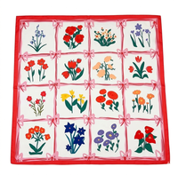 Foulard de luxe en satin de soie 70x70cm pour femme, imprimé floral vintage, carré, bandana tendance, pour cheveux, cou, poignet, tête, sac à main