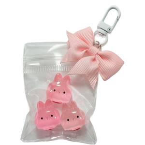 CHENXI ที่แขวนกระเป๋าเป้ตกแต่งรูปกระต่ายน้อยน่ารัก - พวงกุญแจหวานๆ พร้อมโบว์สวยๆ สำหรับสาวๆ - Product Image 1