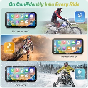 Carpuride W603D Navigation <span class=keywords><strong>GPS</strong></span> pour moto, écran intelligent sans fil CarPlay Android Auto, navigation pour moto, Bluetooth - Product Image 5