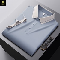 Chemise à col pour homme, unie, à manches courtes, en nylon-spandex, respirante, séchage rapide, infroissable, collection Printemps-Été, pour le commerce transfrontalier