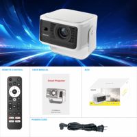 Projecteur LED portable HY350MAX GTV, résolution native Full HD 1080P, 500 lumens ANSI, WiFi sans fil, BT, projecteur vidéo intelligent