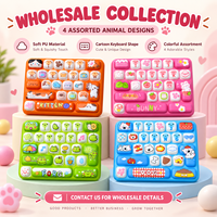 Jouet anti-stress en PU souple, motif animaux de dessin animé, mignon et kawaii, 4 designs assortis, vente en gros