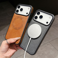 Étui magnétique pour iPhone 17 Pro Max, coque de protection en cuir anti-chute pour iPhone 16, diverses couleurs pour 15 Plus