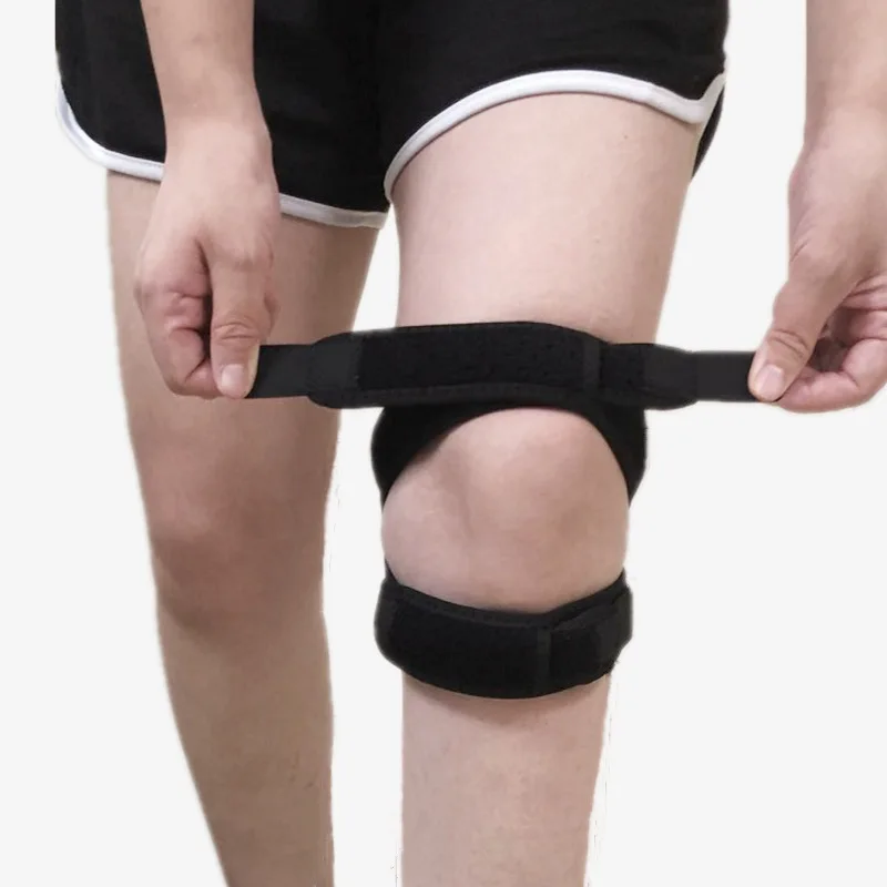 Высокое качество регулируемый Бандаж на колено ремень открытая силиконовый Напульсник для колена