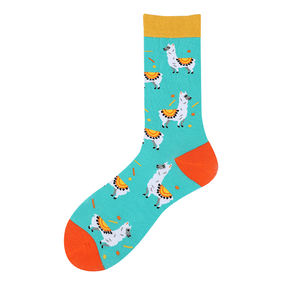 <span class=keywords><strong>Chaussettes</strong></span> pour hommes Design Color Mixing Animals Monkey Sheep Zebra <span class=keywords><strong>Chaussettes</strong></span> décontractées de haute qualité pour hommes - Product Image 2