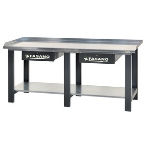 Fasano Tools <b>Workbench</b> 72 In <b>Steel</b> Top With Storage Shelf For Workshop Use - Product Image 1