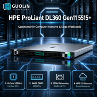 Serveur HPE DL360 Gen11 1U Gold 5515+ 3.2GHz 64GB 2x480G SSD 10Gb 2 ports avec garantie de 3 ans - Approvisionnement direct