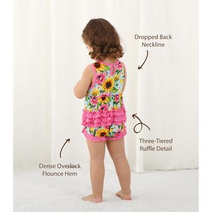 Body Floral Personalizado para Bebés Niñas, Ropa de Verano sin Mangas de 3 a 24 Meses, Tejido Jersey Transpirable de Viscosa de Bambú - Product Image 4