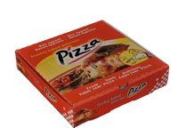 Boîte d'emballage en carton ondulé en gros pour pizza fraîche, restauration rapide, sur mesure
