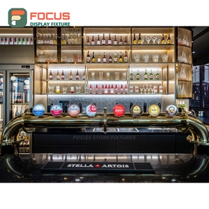 Mostrador de Servicio Contemporáneo para Cafetería con Acabado Laminado de Madera, Zona para Tapas de Vasos y Condimentos, Mostrador de Caja para Cafetería - Product Image 3