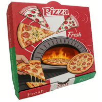 Individuell Bedruckte Kartonbox in Schwarzer Ausführung, Luxuriöse Lebensmittelverpackung, Wellpappe-Pizzakarton 32 cm 12 Zoll mit LOGO