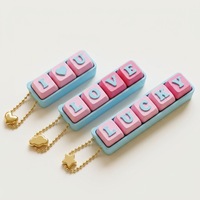 Manufacturer Supply Custom Color 3D Printed PLA Fidget Button Modern Art Stress Relief Corrosion Resistant Keychain Trade Show