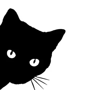Yaratıcı siyah kedi yüz gözetleme araba çıkartmaları otomotiv çıkartması pencere dekorasyonu yansıtıcı Sticker pencere kapı Sticker 12*15cm