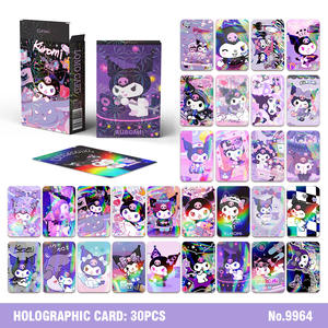 38 diseños, 30 piezas por bolsa, tarjeta lomo personalizada de Anime mixto, tarjeta de foto holográfica, paquete de tarjeta de juego de dibujos animados láser Luffy <span class=keywords><strong>Ganyu</strong></span>, regalo - Product Image 5
