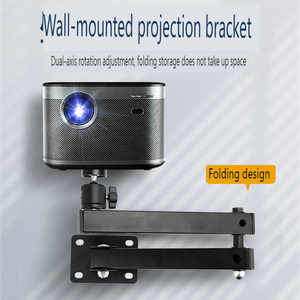 <span class=keywords><strong>Support</strong></span> de <span class=keywords><strong>projecteur</strong></span> réglable en fer noir de bonne qualité avec une taille de 50x15x10CM pour le home cinéma et le montage <span class=keywords><strong>mural</strong></span> pour le travail à domicile - Product Image 2