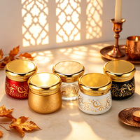 Vente de pots en verre pour cosmétiques, pots en verre cylindriques scellés, styles personnalisables