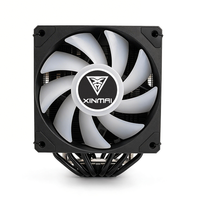 XINMAI ARGB 4PIN120mm Pure Copper Tube Radiator 6 Heat Pipes Twin Tower Type CPU Cooler PWM for Gaming PC CPU FAN