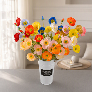 Flor Artificial de Amapola de Tallo Único de Dongchen Crafts, Flor de Seda para Decoración del Hogar, Arreglos de Boda, Flor Falsa, Material para Sala de Muestras - Product Image 1