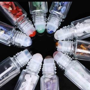 Botella de Perfume de Vidrio de Colores de 10 ml con Bolas Rodantes Negras, Azules, Púrpuras, Verdes y Rosas, Botella de Vidrio con Cristal - Product Image 4