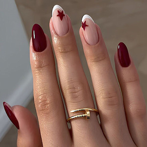 <span class=keywords><strong>Uñas</strong></span> Postizas Personalizadas al por Mayor, <span class=keywords><strong>Uñas</strong></span> Cortas con Punta Francesa en Forma de Almendra, <span class=keywords><strong>Uñas</strong></span> Adhesivas <span class=keywords><strong>para</strong></span> <span class=keywords><strong>Mujer</strong></span> - Product Image 2