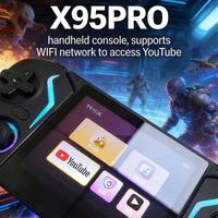 Console de jeu portable X95 Pro Android 9.0, écran IPS de 3,5 pouces, lecteur de jeux rétro, prise en charge du WiFi, lecteur vidéo avec joystick RGB