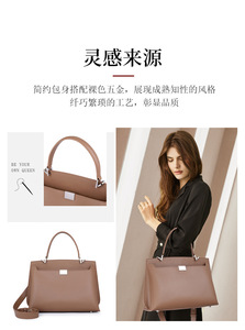 Trendy Ladies Handbag <b>Large</b> Capacity Single Shoulder Bag Bolso <b>Purse</b> and Handbag Genuine Leather Luxury Ladies Handbag Bag - Product Image 2