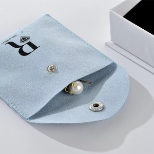 Boîte cadeau pour bijoux, service tout-en-un, boîte en papier, pochettes en microfibre bleues, boîte cadeau magnétique pliable de luxe - Product Image 4