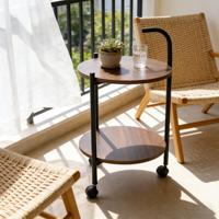 Table basse, chariot de service mobile, table d'appoint pour salon, table d'appoint domestique, étagère de rangement pour balcon, table de chevet simple