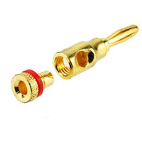 Connecteur banane 4MM plaqué or pour boîte de son, connecteur de joint de haut-parleur