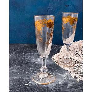 Par de Flautas de San Luis con Aplicaciones de Oro Puro - Product Image 3