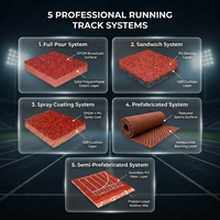 Piste d'athlétisme en PU de type sandwich certifiée IAAF, surface sportive, fourniture directe d'usine